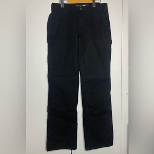 Carhartt Black Rugged Flex High Rise Loose Fit Double Front Work Pant 8 Regular